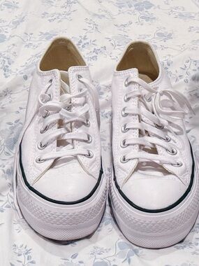 Converse White Low-Top Canvas Sneakers